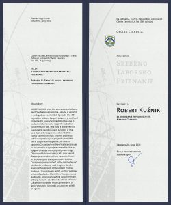 Srebrno taborsko priznanje OC - Robert Kužnik Srebrno taborsko priznanje OC - Robert Kužnik
